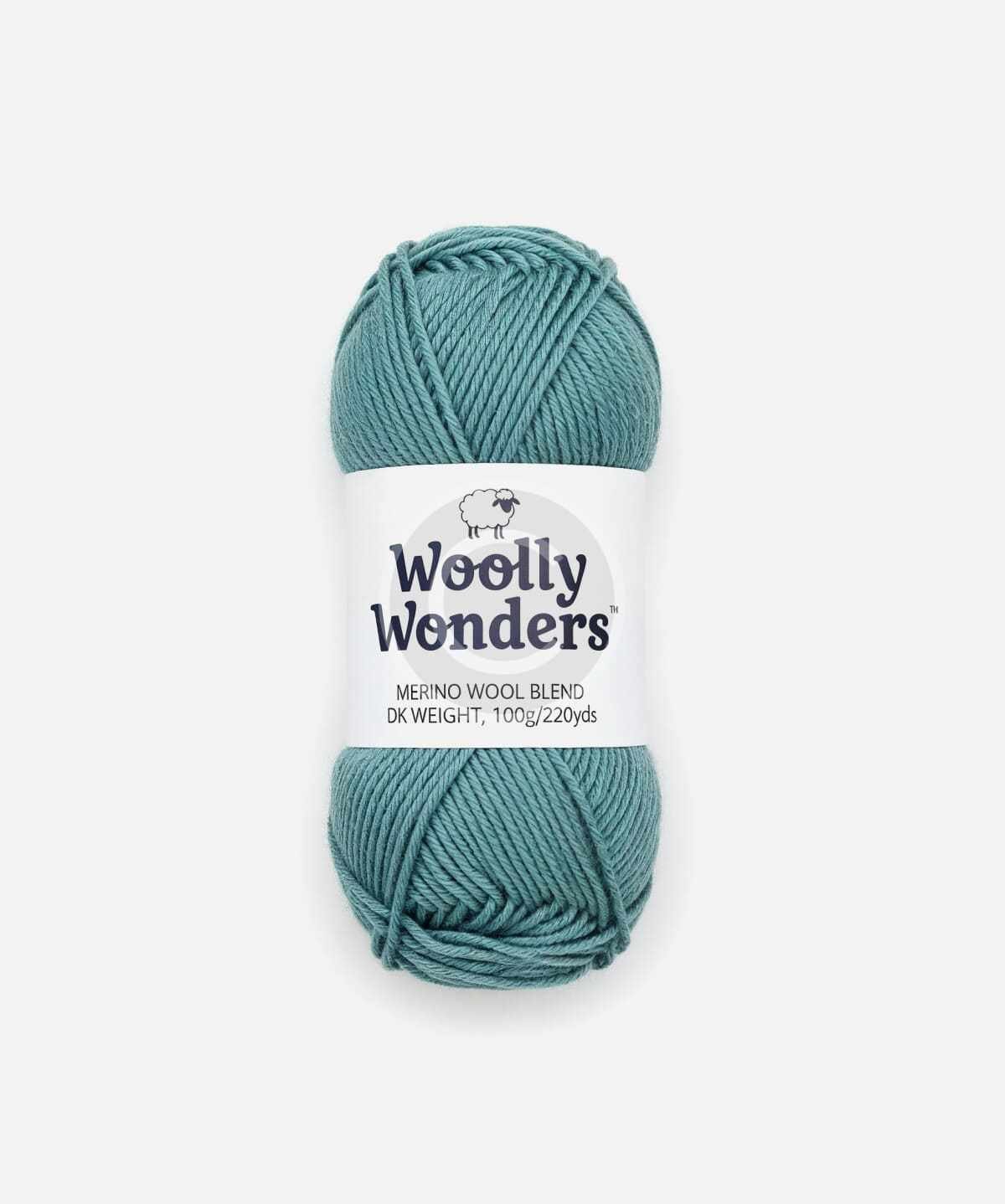 Teal merino wool blend yarn