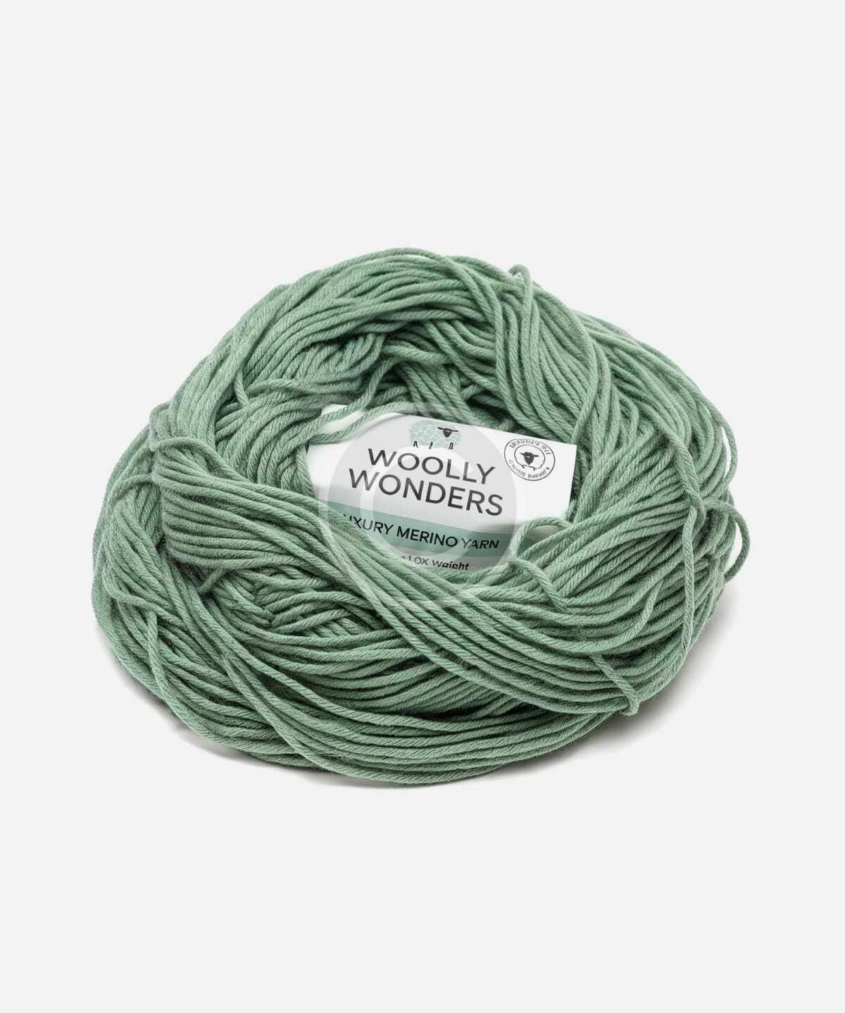 Luxury merino wool yarn - sage green - Image 2